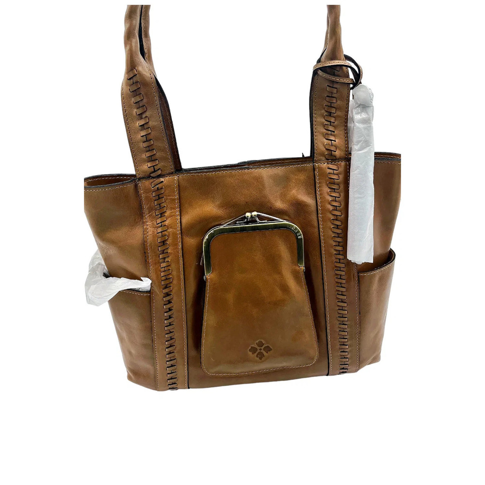 Patricia Nash Leather Molise Frame Tote Naturale
